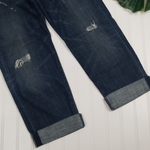 Current/Elliott distressed boyfriend cropped jeans - Picture 4 of 8